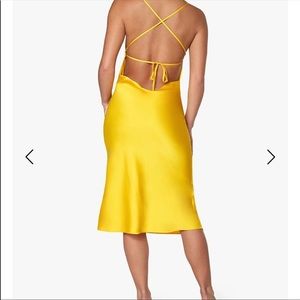 Danielle Bernstein Marigold Charmeuse Slip Dress Dress